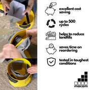 Reusable dust bag for Karcher WD5/WD6 emptied and shaken out for reuse