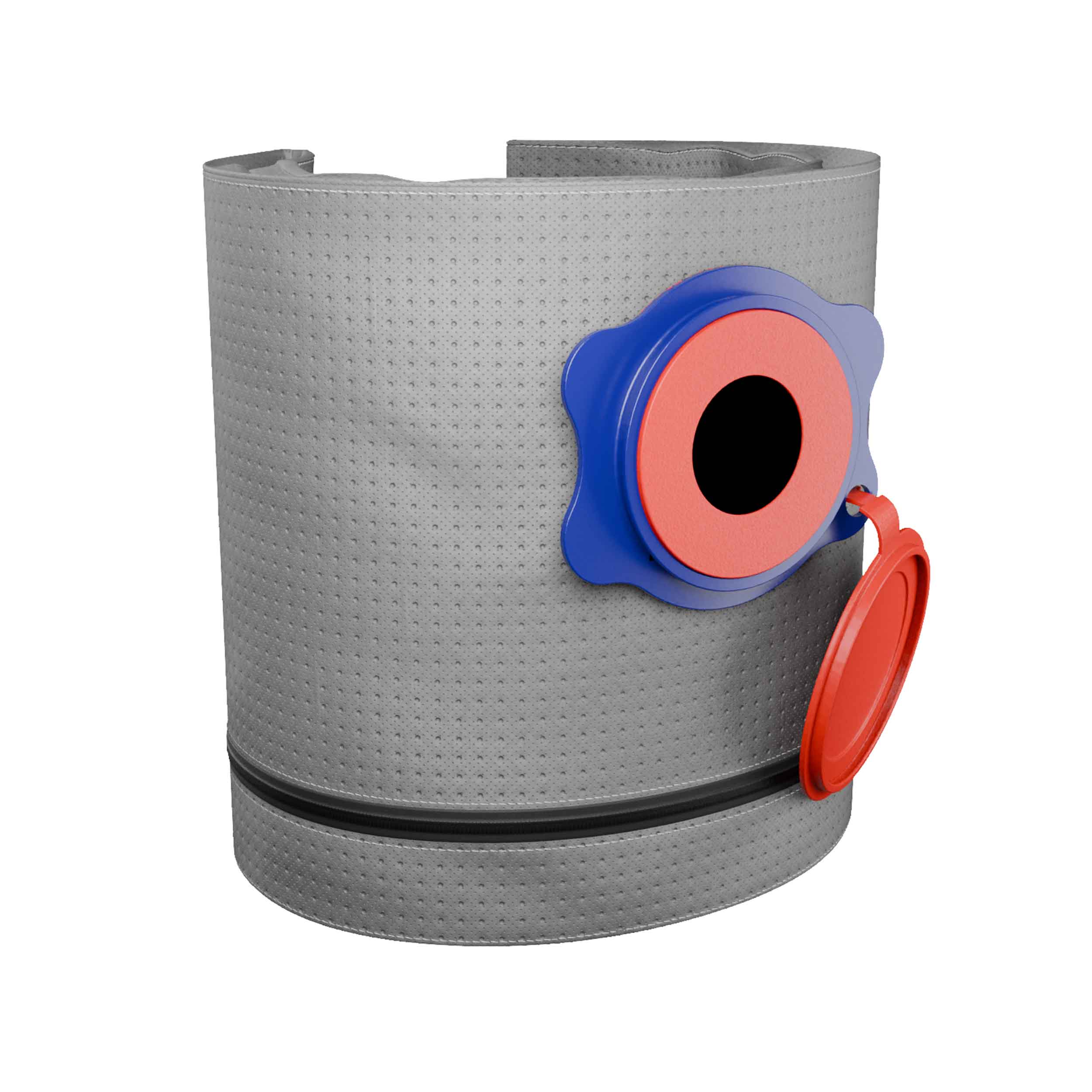 Reusable dust bag for Nilfisk Multi II 22, 22 Inox and 22 T vacuum - side view