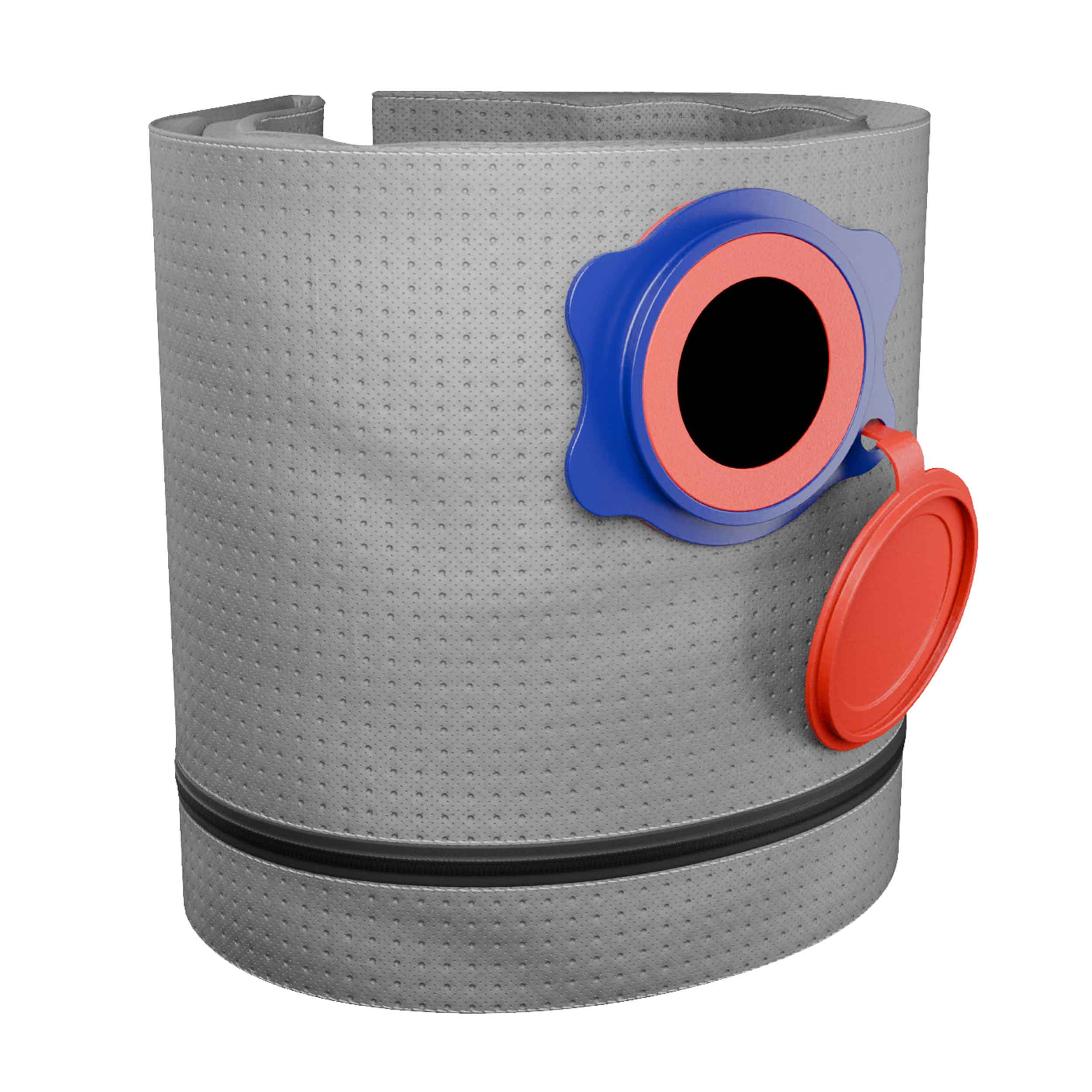 Reusable dust bag for Nilfisk Multi II 30 T and 30 T Inox VSC vacuum - side view